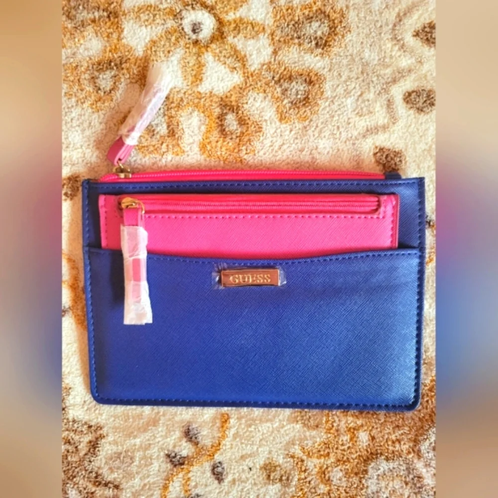 2pc Guess clutches -Blue 💙 and Pink 🩷
